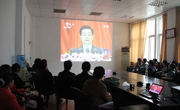 球盟会组织师生收看十八大开幕式